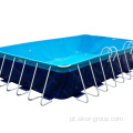 Piscina personalizada de fábrica adultos infantil moldura de metal acima do solo Família piscina interna externa